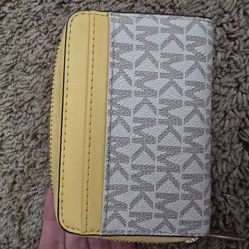 Michael Kors Yellow and Gray Card Holder - Picture 3 of 3